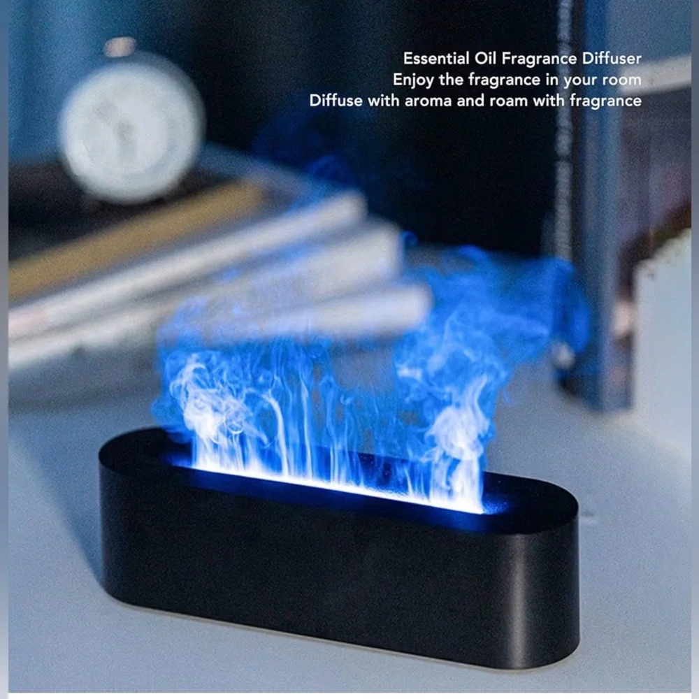 Flame Stimulation Diffuser USB (Black) & Laguna Moon essential oil set